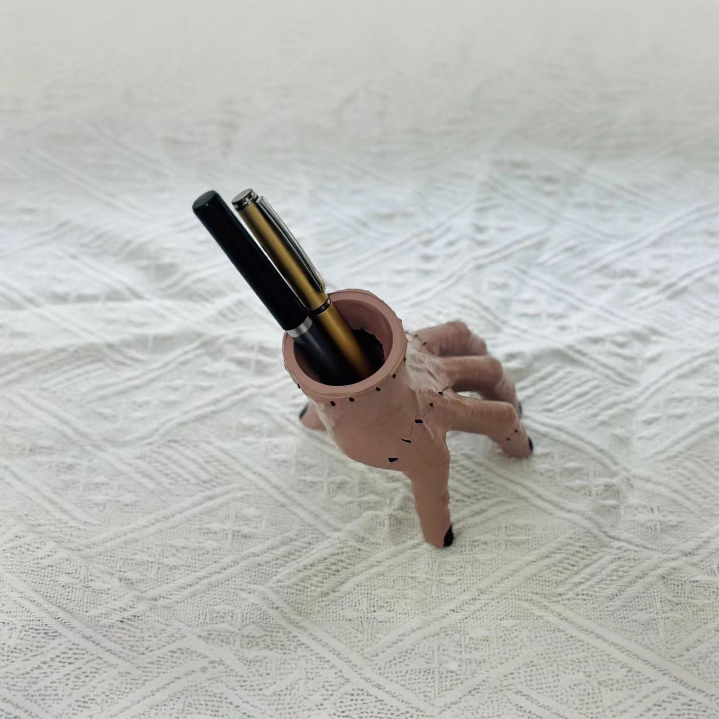 Creative Hand-Shaped Pen Holder 2-Piece Set – Unique Palm Design Desk Organizer for Stationery, Makeup Brushes, and Home Office Decoration