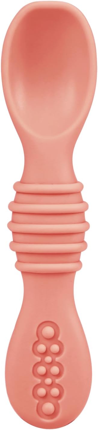 6 Pack Silicone Baby Spoons - Self Feeding Utensils 6-12 Months - Infant Spoons First Stage - Baby Feeding Essentials