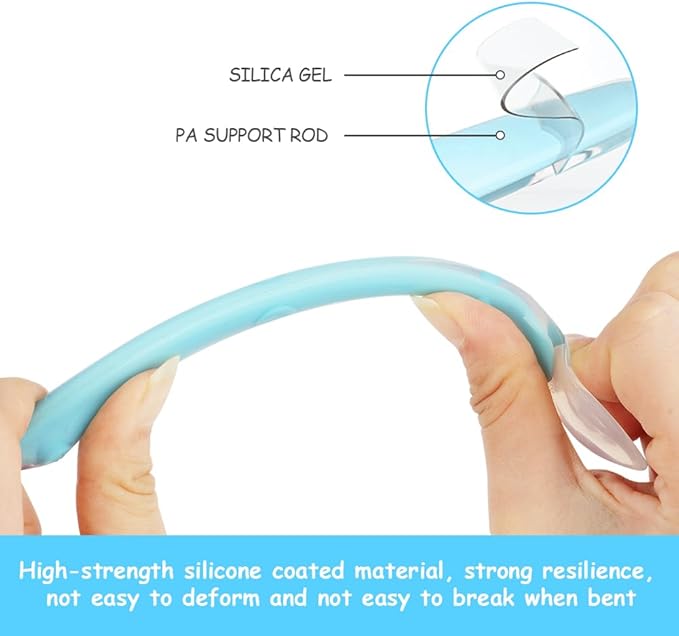 Baby Silicone Spoons, 5 PCS Toddler Training Feeding Spoons, Soft Tip BPA Free Gum-Friendly, Dishwasher & Boil-Proof