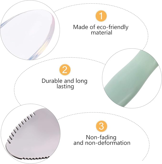 Baby Scraper Spoon, Double Head Silicone Spoon Fruit Mud Puree Scraper for Practical Baby Training Feeding Shower, Green