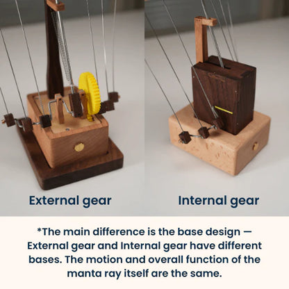 🔥Artisan Wooden Manta Ray Automaton