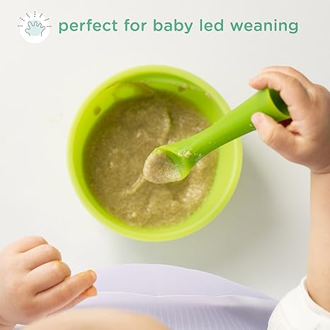 100% Silicone Soft-Tip Training Spoon for Baby Led Weaning 2pack