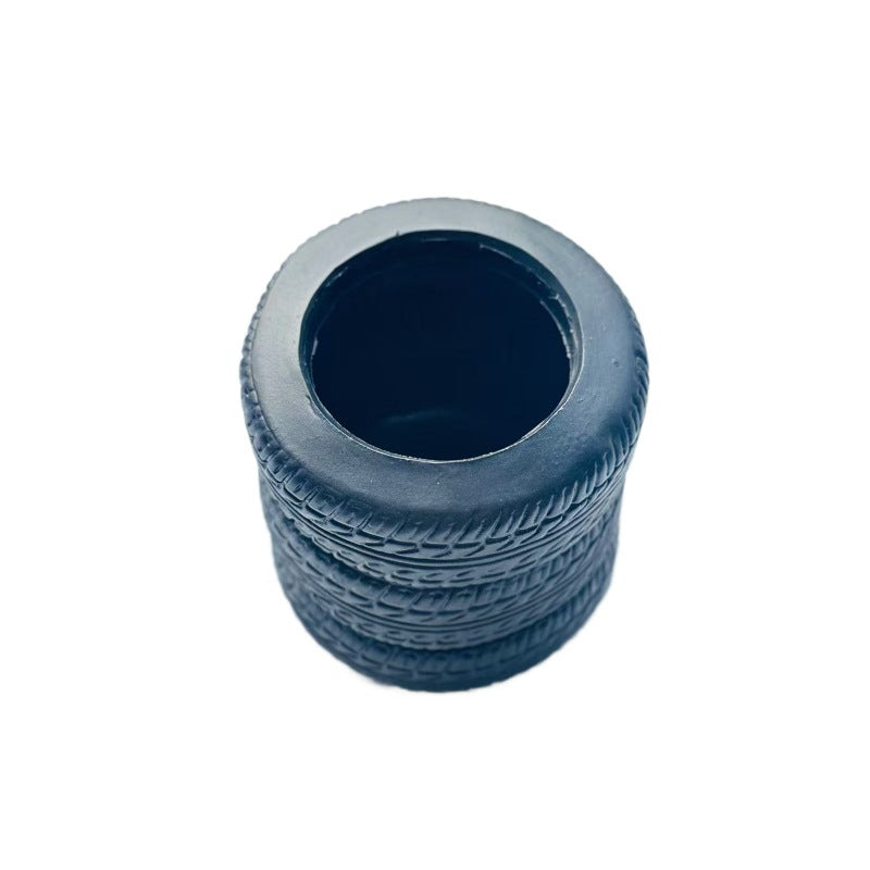 Creative Tire-Shaped Pen Holder 3-Piece Set – Multifunctional Desk Organizer for Stationery, Makeup Brushes, and Home Office Decoration