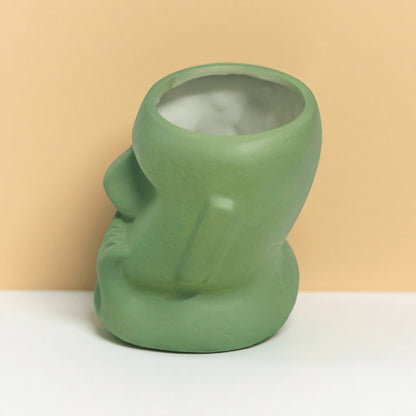 Creative Face-Shaped Pen Holder 2-Piece Set – Artistic Desktop Organizer for Stationery, Makeup Brushes, and Modern Home Decoration