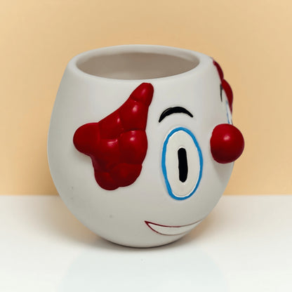 Creative Clown Face Pen Holder 2-Piece Set – Fun Cartoon Desk Organizer for Stationery, Makeup Brushes, and Home Office Decoration