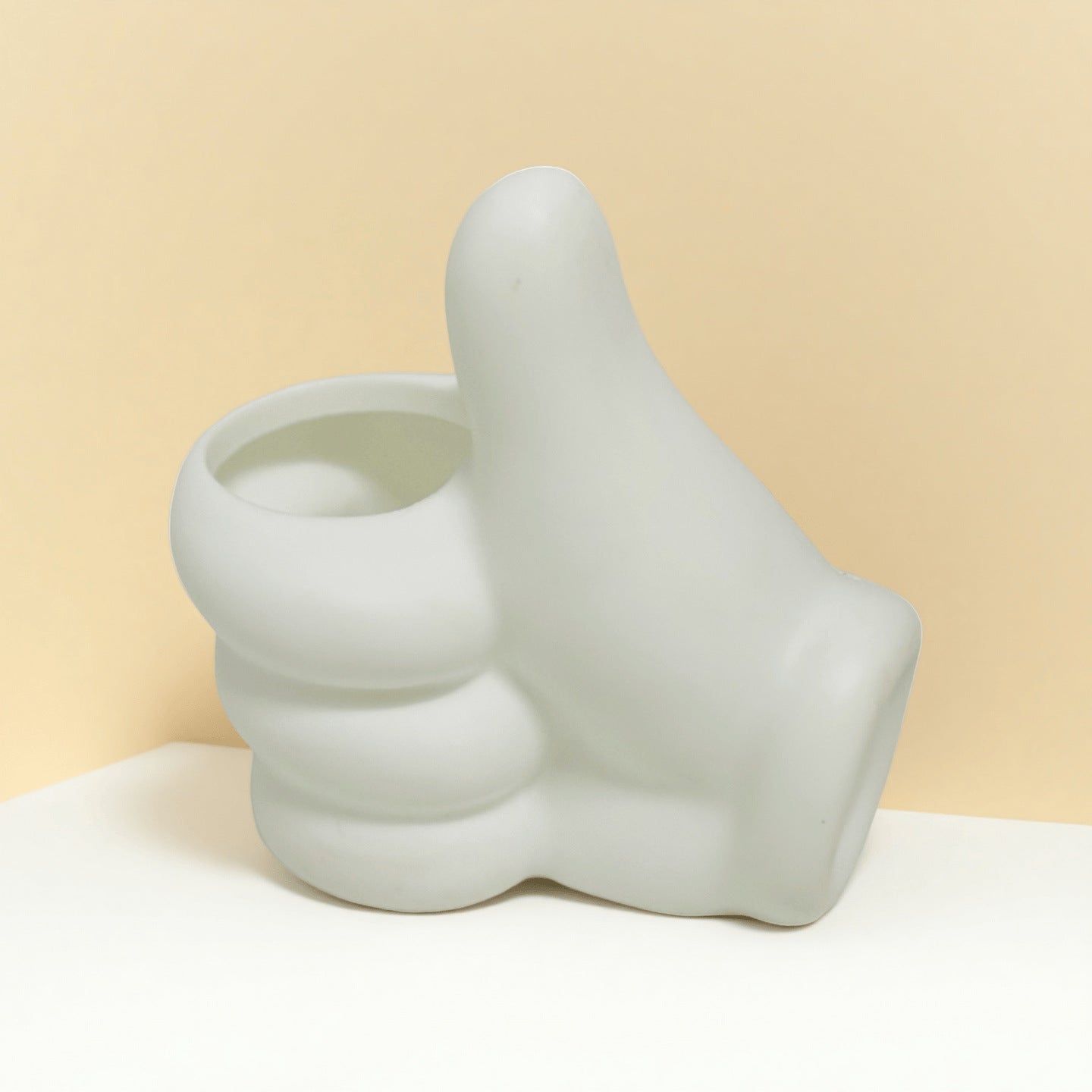 Creative Thumbs-Up Hand-Shaped Pen Holder 2-Piece Set – Modern Desk Organizer for Stationery, Makeup Brushes, and Home Office Decoration