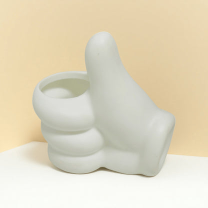 Creative Thumbs-Up Hand-Shaped Pen Holder 2-Piece Set – Modern Desk Organizer for Stationery, Makeup Brushes, and Home Office Decoration