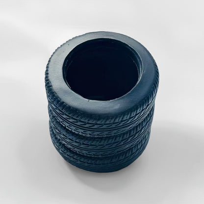 Creative Tire-Shaped Pen Holder 3-Piece Set – Multifunctional Desk Organizer for Stationery, Makeup Brushes, and Home Office Decoration