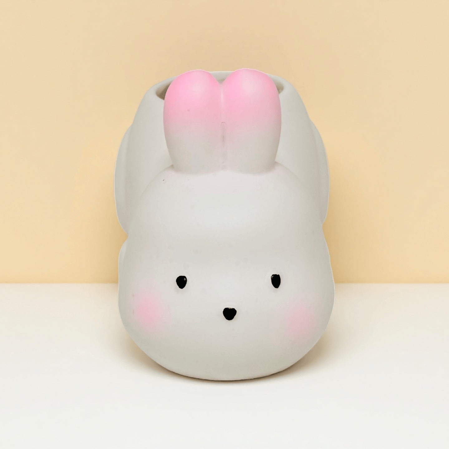 Creative Bunny-Shaped Pen Holder 2-Piece Set – Cute Rabbit Desk Organizer for Stationery, Makeup Brushes, and Home Office Decoration