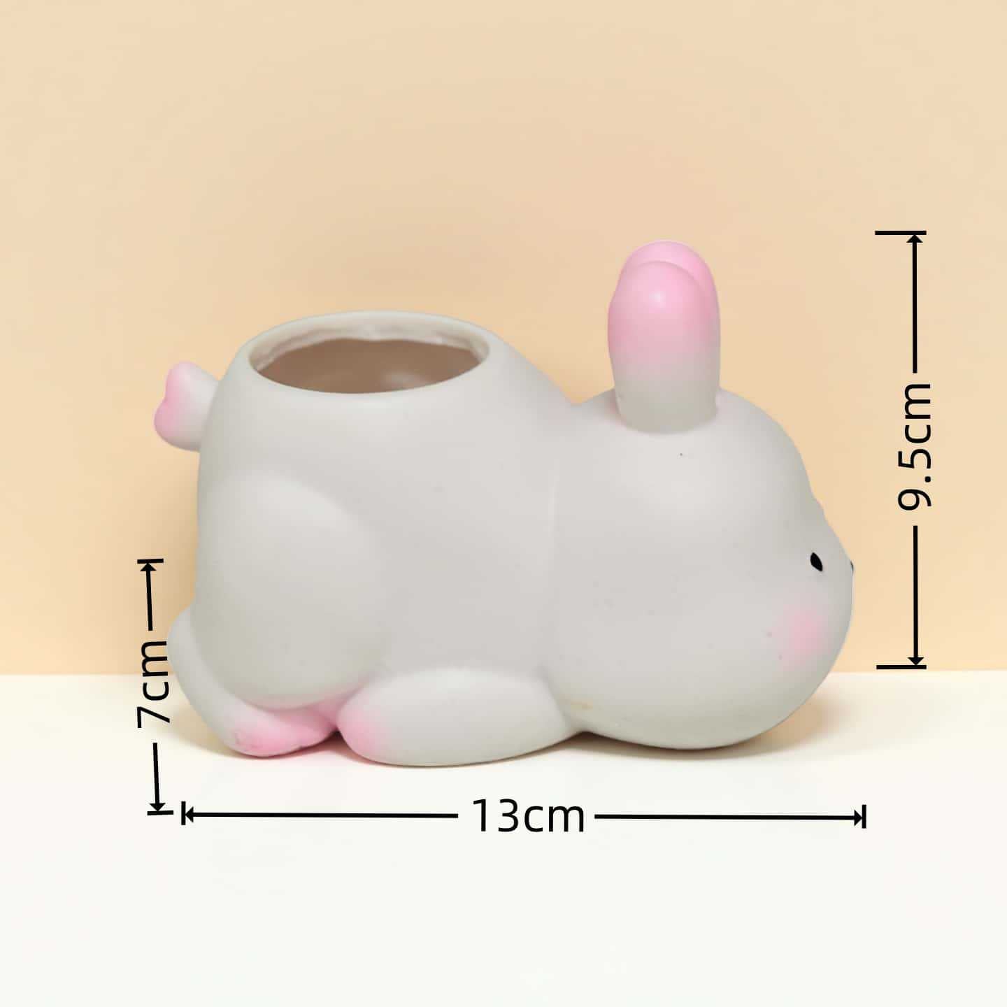 Creative Bunny-Shaped Pen Holder 2-Piece Set – Cute Rabbit Desk Organizer for Stationery, Makeup Brushes, and Home Office Decoration