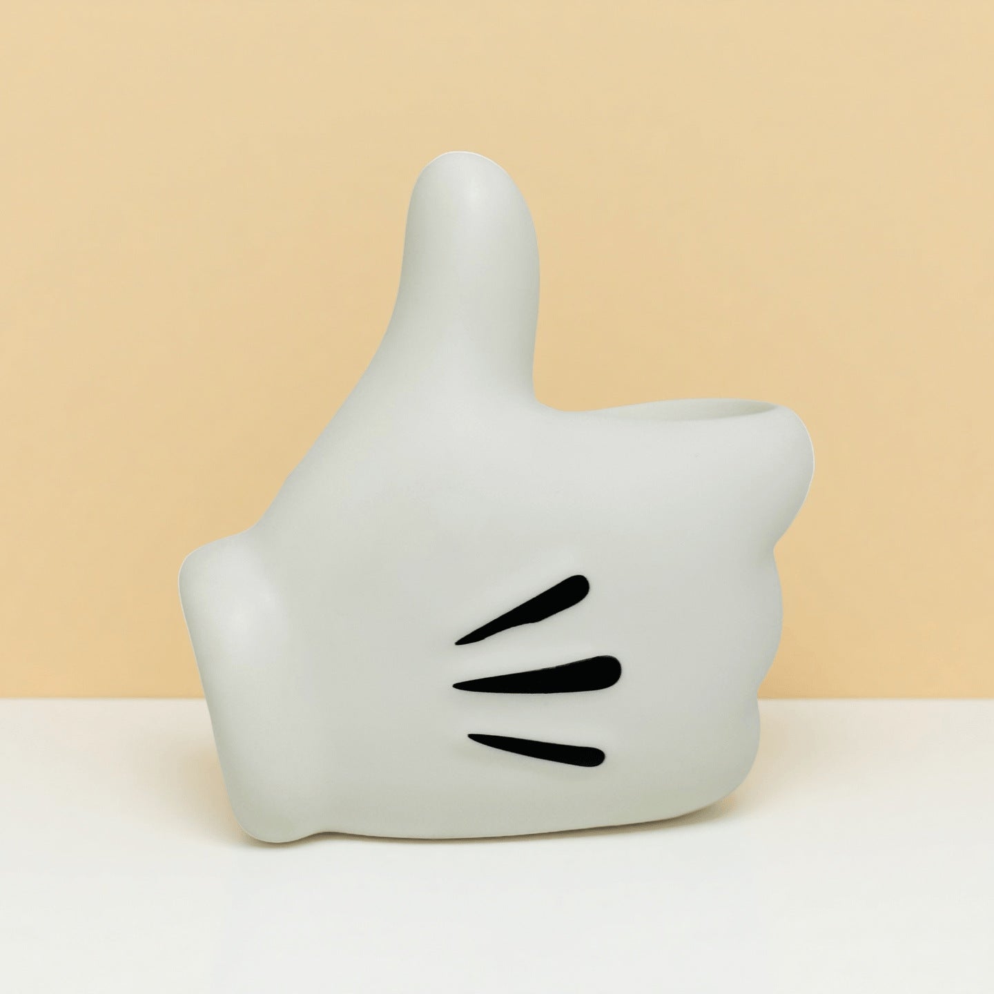 Creative Thumbs-Up Hand-Shaped Pen Holder 2-Piece Set – Modern Desk Organizer for Stationery, Makeup Brushes, and Home Office Decoration