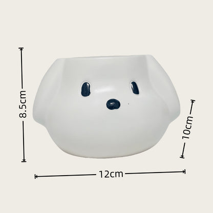 Creative Dog-Shaped Pen Holder 2-Piece Set – Cute Desktop Organizer for Stationery, Makeup Brushes, and Home Office Decoration