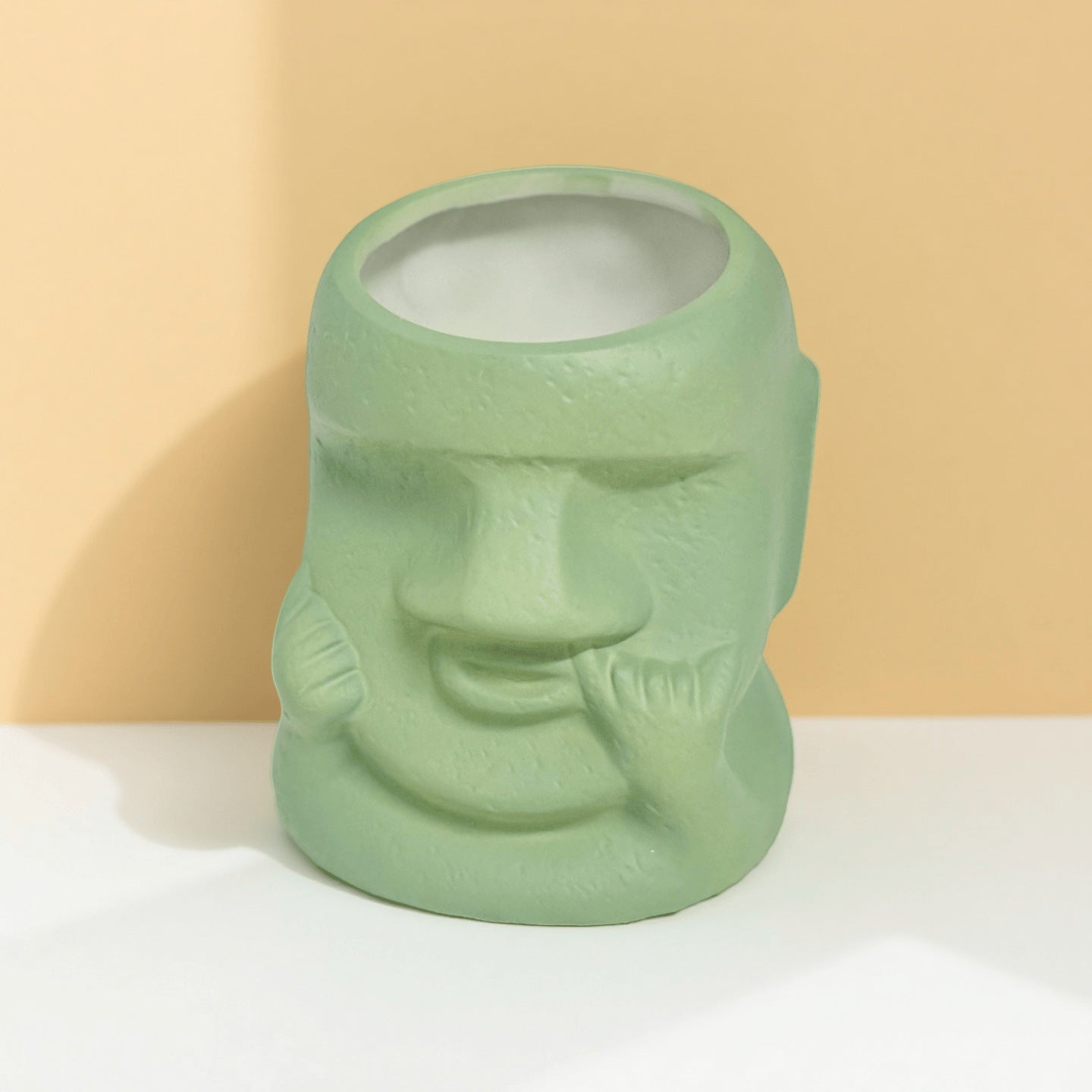 Creative Face-Shaped Pen Holder 2-Piece Set – Artistic Desktop Organizer for Stationery, Makeup Brushes, and Modern Home Decoration