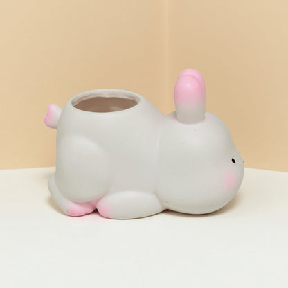 Creative Bunny-Shaped Pen Holder 2-Piece Set – Cute Rabbit Desk Organizer for Stationery, Makeup Brushes, and Home Office Decoration