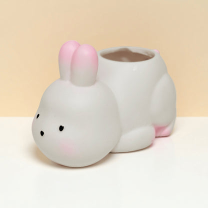 Creative Bunny-Shaped Pen Holder 2-Piece Set – Cute Rabbit Desk Organizer for Stationery, Makeup Brushes, and Home Office Decoration