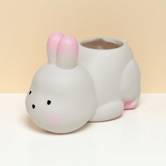 Creative Bunny-Shaped Pen Holder 2-Piece Set – Cute Rabbit Desk Organizer for Stationery, Makeup Brushes, and Home Office Decoration