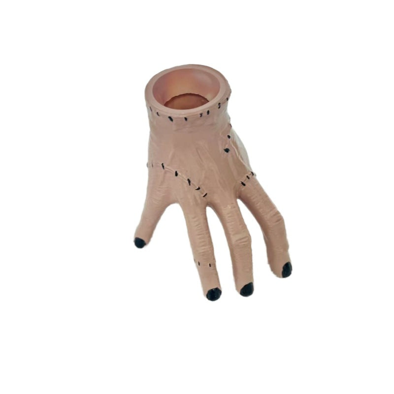 Creative Hand-Shaped Pen Holder 2-Piece Set – Unique Palm Design Desk Organizer for Stationery, Makeup Brushes, and Home Office Decoration