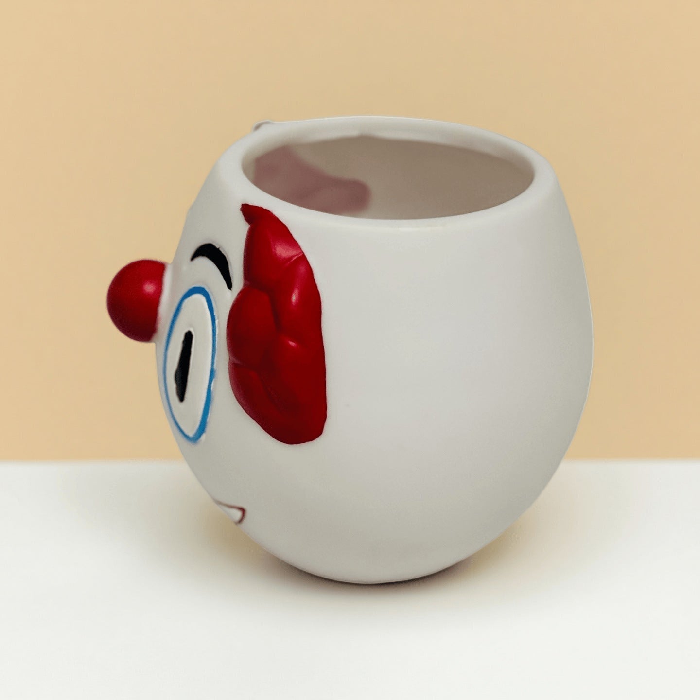 Creative Clown Face Pen Holder 2-Piece Set – Fun Cartoon Desk Organizer for Stationery, Makeup Brushes, and Home Office Decoration