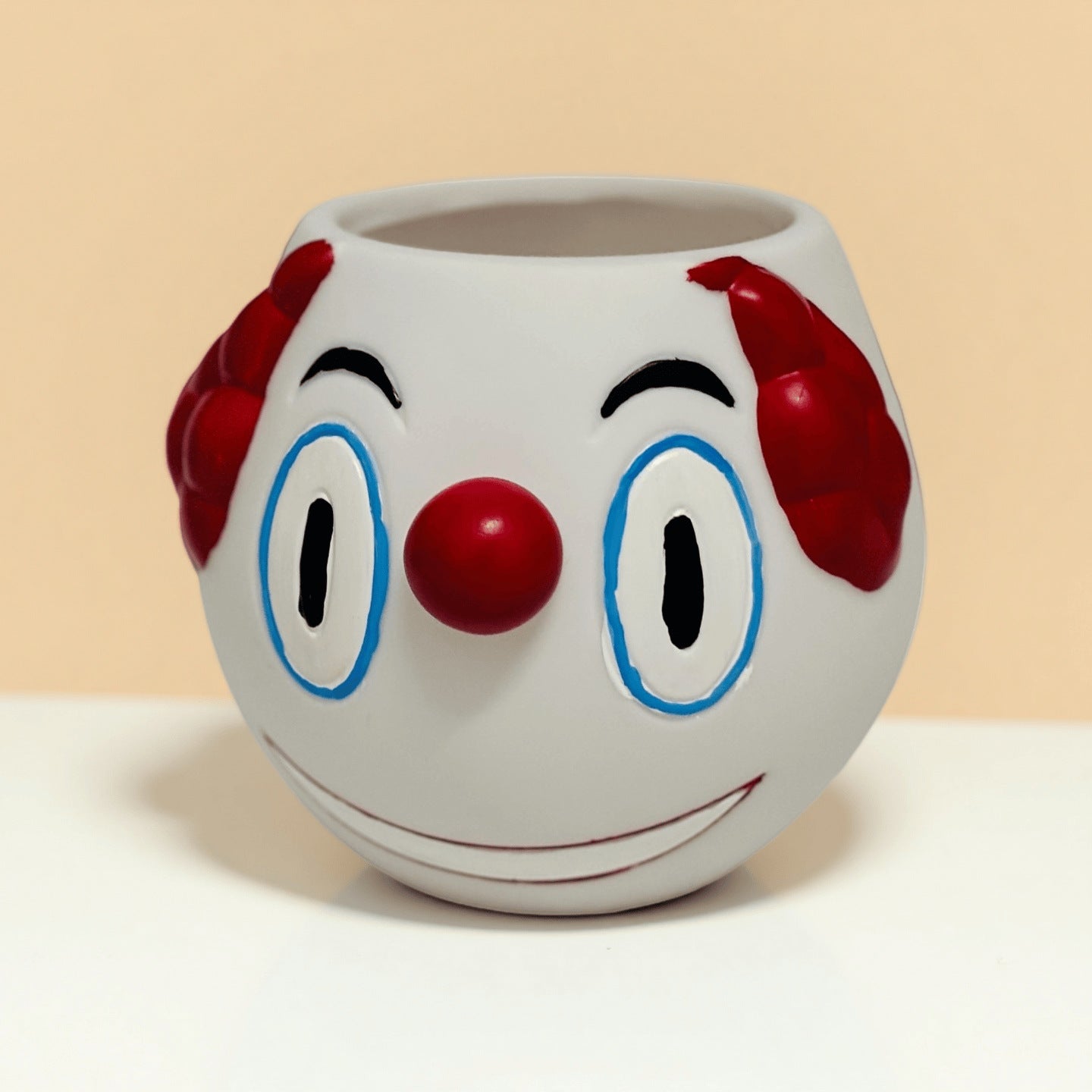 Creative Clown Face Pen Holder 2-Piece Set – Fun Cartoon Desk Organizer for Stationery, Makeup Brushes, and Home Office Decoration